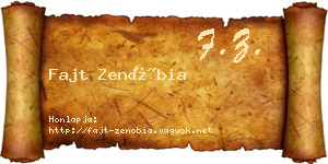 Fajt Zenóbia névjegykártya